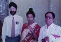 Sandhu, Mubarak Begum and a music lover.