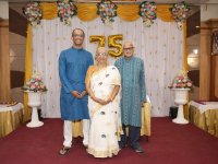Shashikant with Meera and son Alhad (Meera’s 75th birthday) - Pune - January 2024.jpg