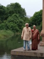 Shashikant and Meera – Krishna River, Wai – 2023.jpg