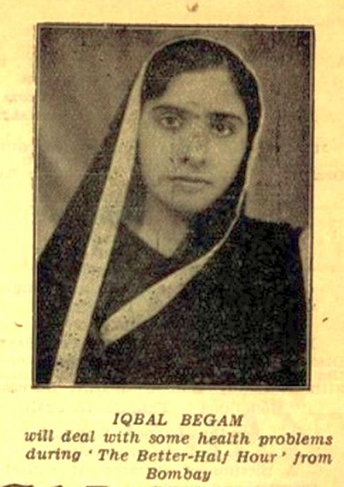 Musing 2627. Iqbal Begum (Bombay)